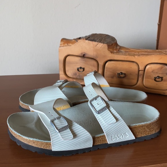 Birkenstock Shoes - Birkenstock Birks Aziza Stripe Sandals